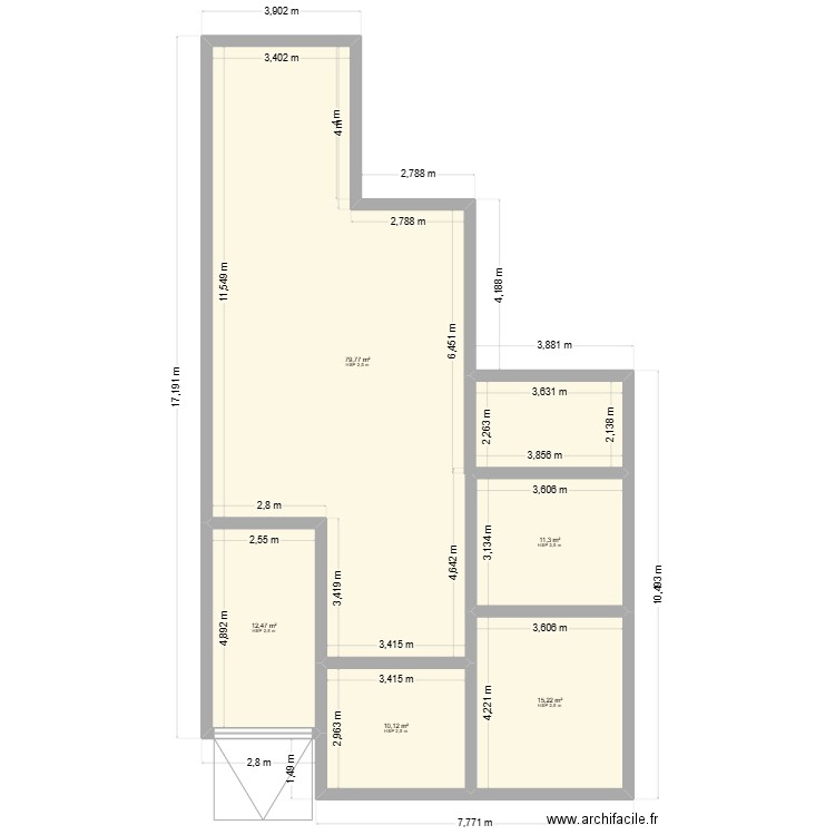 stacy.2. Plan de 5 pièces et 129 m2