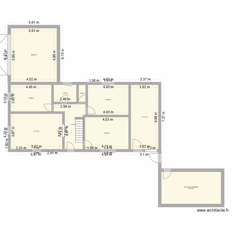 plan daniel rdc. Plan de 10  et 156 m²