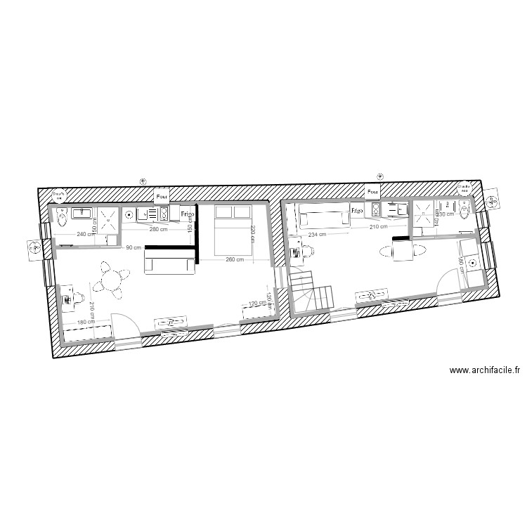 PLAN Des T2 . Plan de 2 pièces et 69 m2