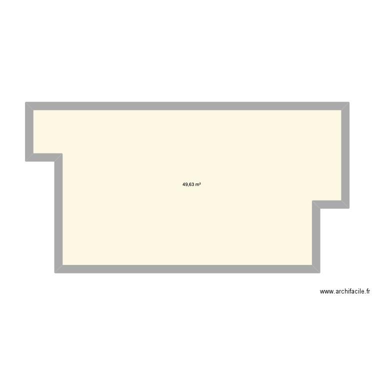 SUPERFICIE. Plan de 1 pièce et 50 m2