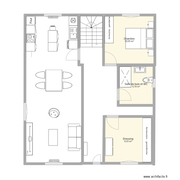 Nomexy . Plan de 3 pièces et 26 m2