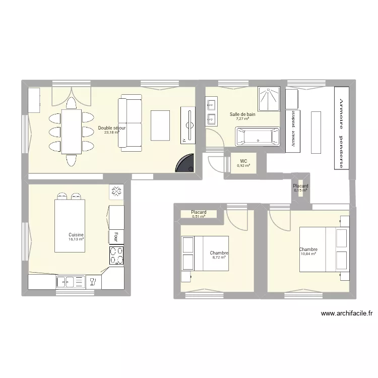Nomexy. Plan de 8  et 68 m²