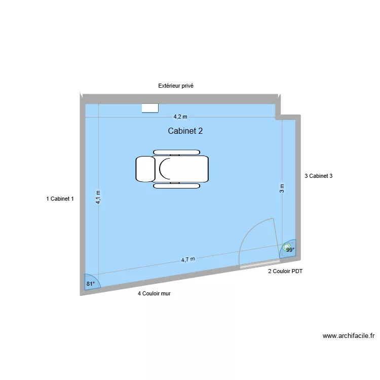 31186 Cabinet 2. Plan de 1 et 17 m² 31186 Cabinet 2. Plan de 1 et 17 m²