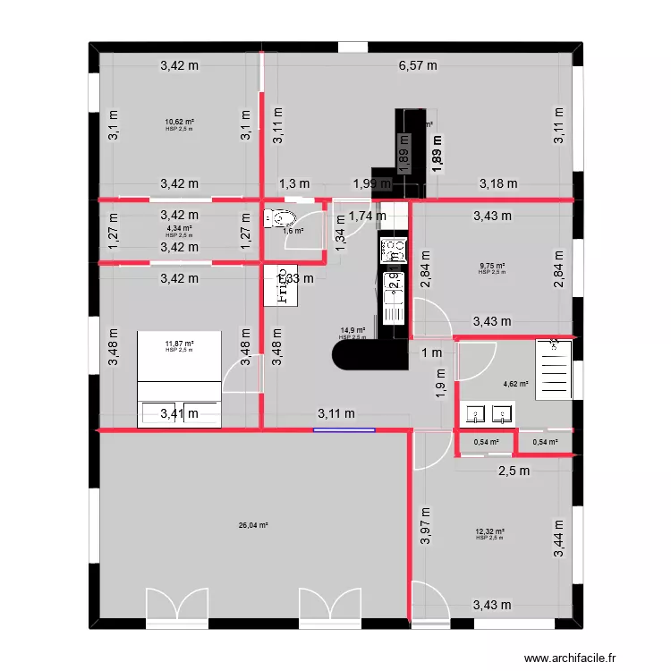 appartement plans 12. Plan de 12  et 117 m²