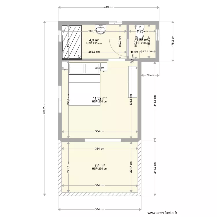 Villa Paradis. RDC. Plan de 4 et 25 m² Villa Paradis. RDC. Plan de 4 et 25 m²