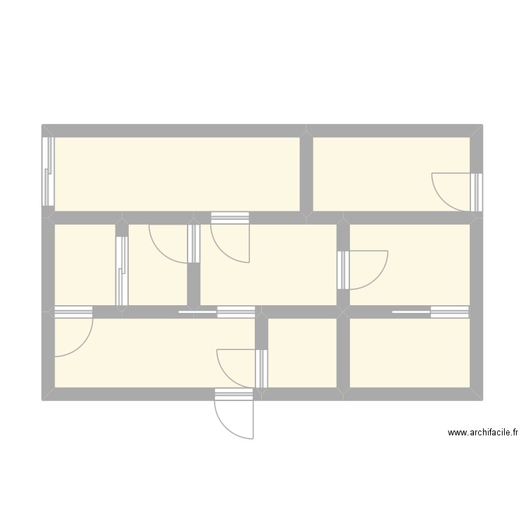 Au cœur des sens. Plan de 8 pièces et 38 m2
