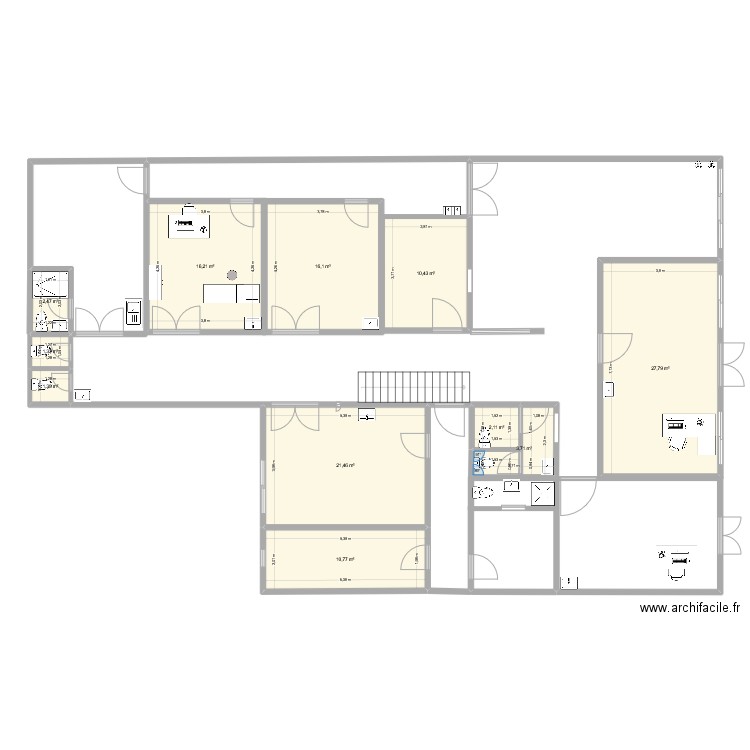 RDC VP equipé5. Plan de 11 pièces et 114 m2