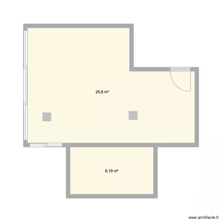 Corneille. Plan de 2 Pièces et 32 m² Corneille. Plan de 2 Pièces et 32 m²