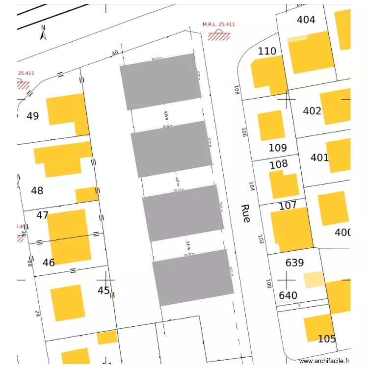 Proposition d'implantation - Argenteuil. Plan de 