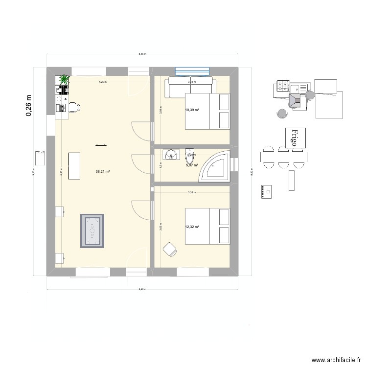 Maison Tautavel archi test. Plan de 0 pièce et 0 m2