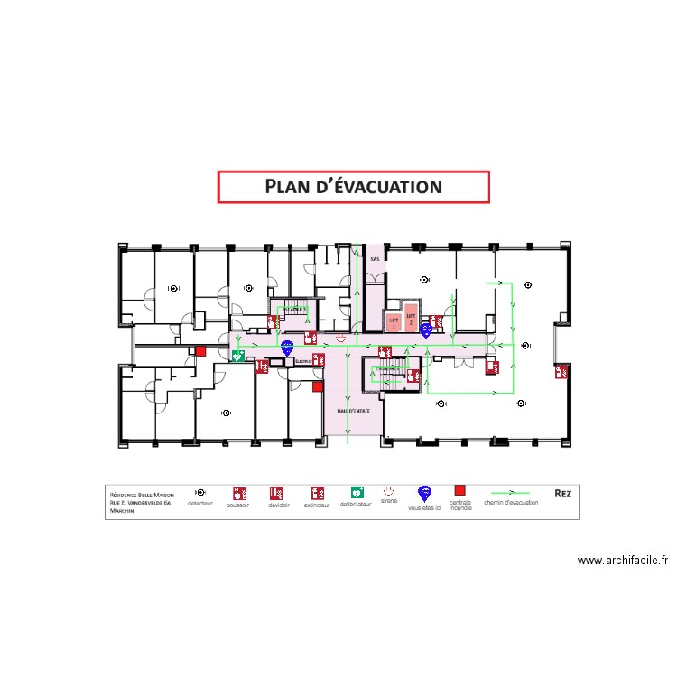 rez de chaussee vandervelde. Plan de 0 pièce et 0 m2