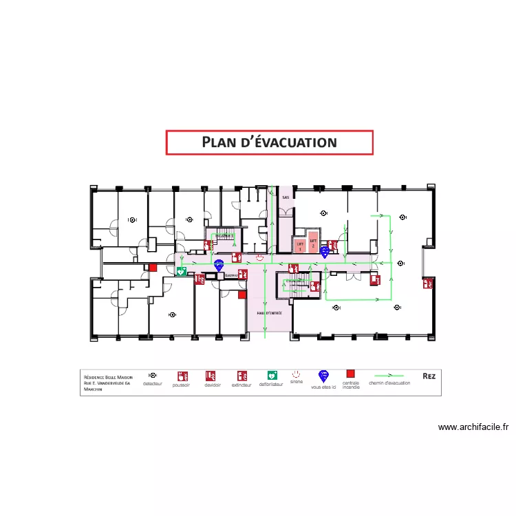 rez de chaussee vandervelde. Plan de 