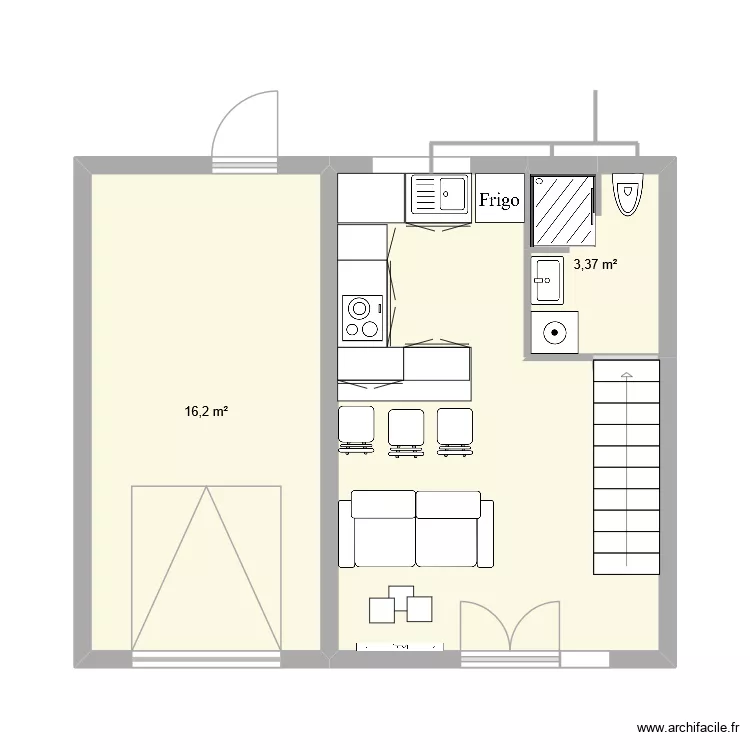perso. Plan de 3  et 38 m²