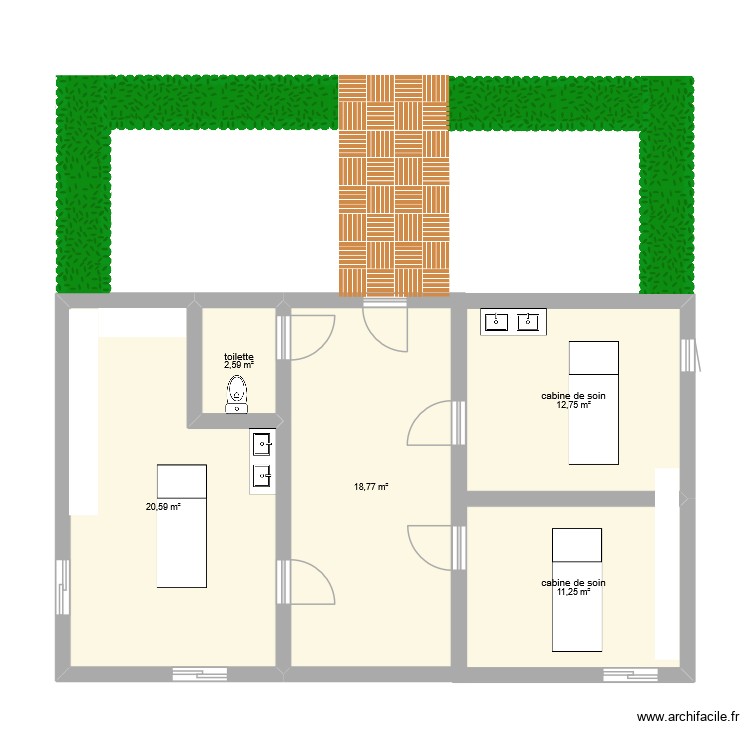 institut. Plan de 0 pièce et 0 m2