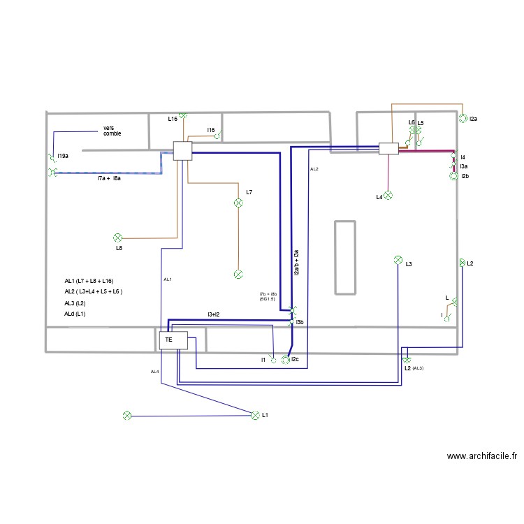 rdc lum. Plan de 0 pièce et 0 m2