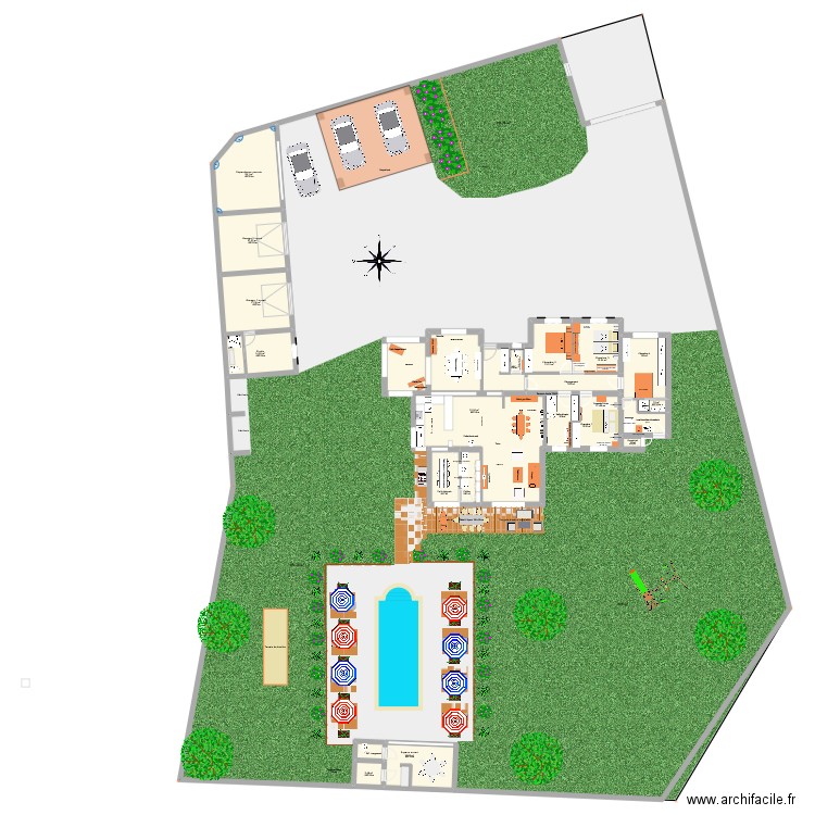 Maison Cahors. Plan de 20 pièces et 293 m2