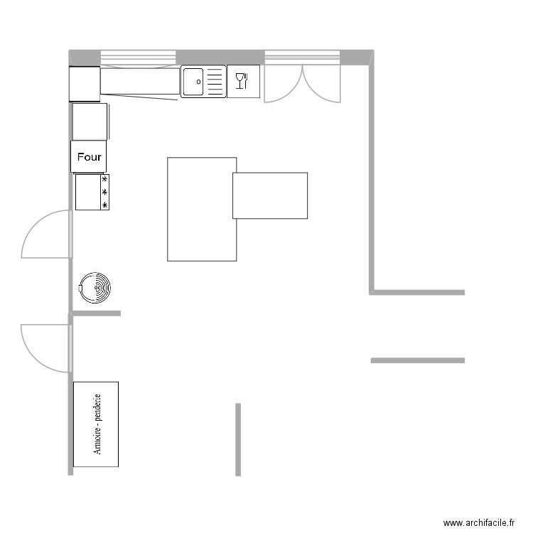 cuisine 1. Plan de 0 pièce et 0 m2