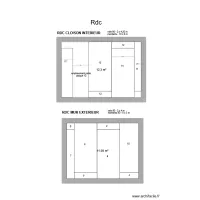 calepinage cloison et mur ext