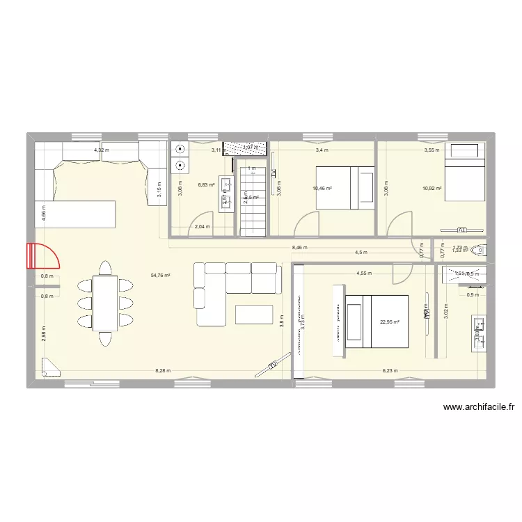 st jean. Plan de 7  et 110 m²