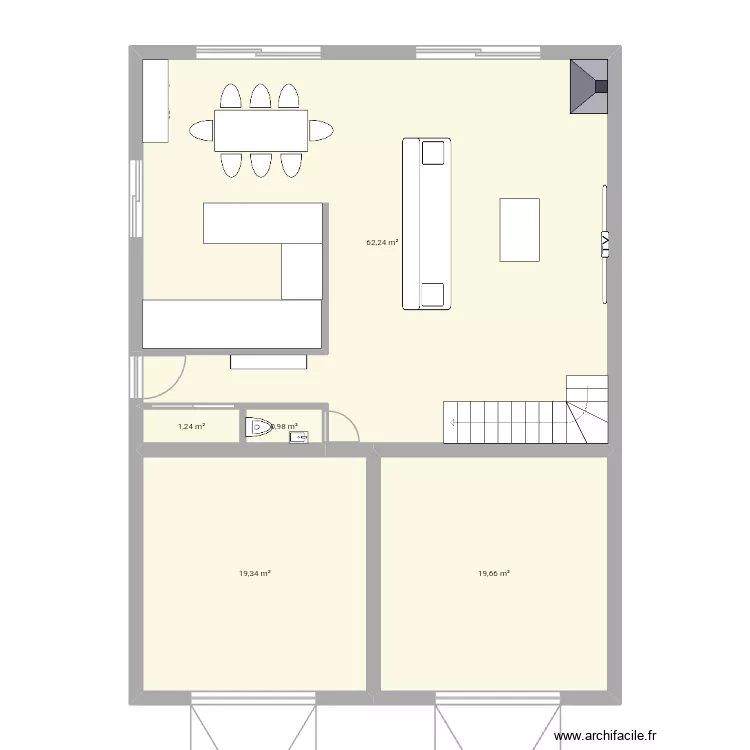 Maison2. Plan de 5  et 103 m²