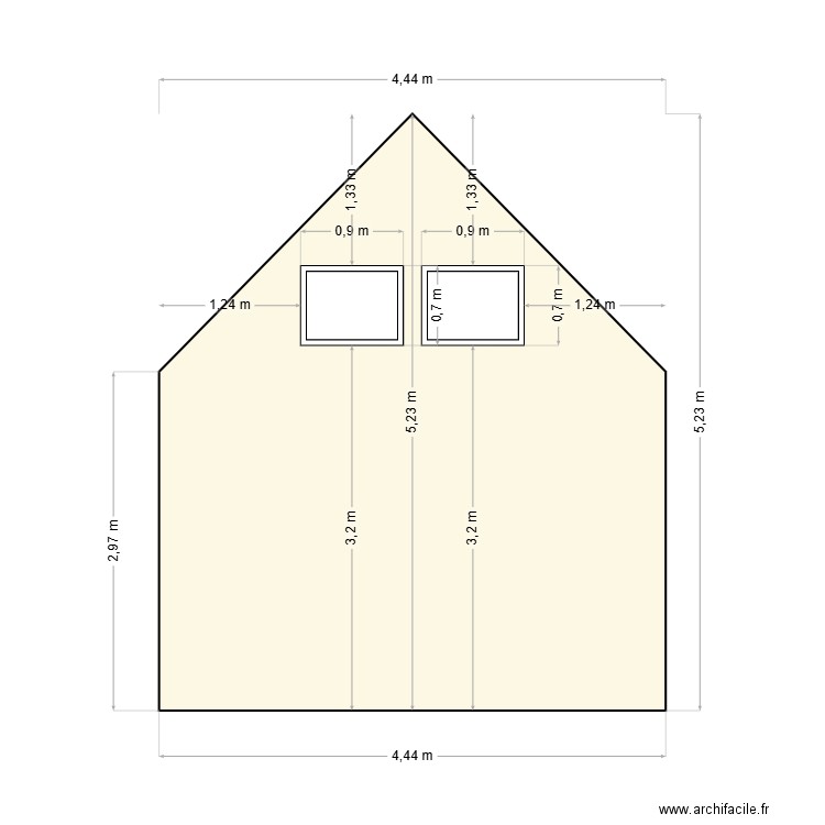 Façade Nord 2. Plan de 0 pièce et 0 m2