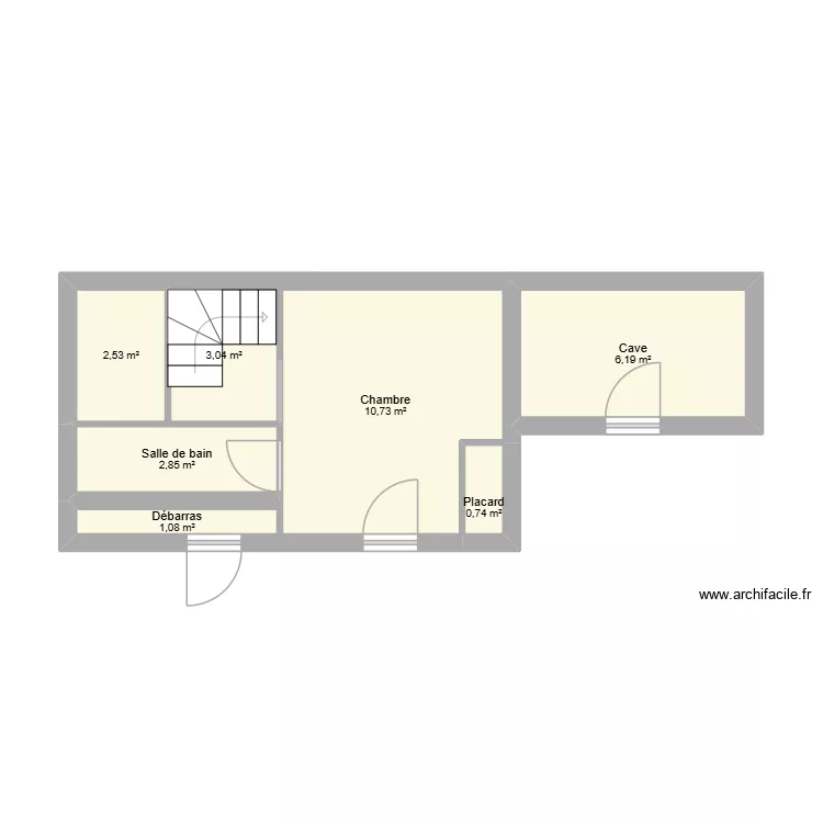 VICTOR. Plan de 7  et 27 m²
