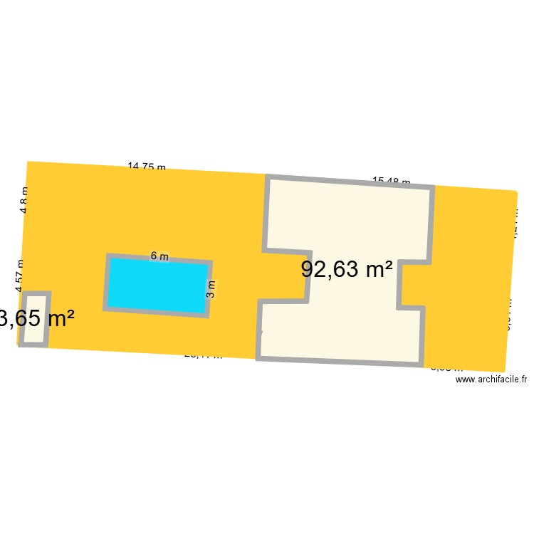 maison dec prea. Plan de 2 pièces et 96 m2
