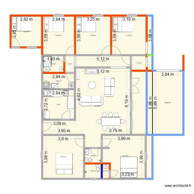 Maison village new 3. Plan de 19 et 158 m² Maison village new 3. Plan de 19 et 158 m²