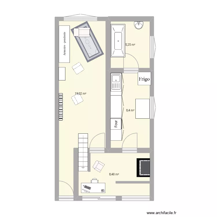 auxi. Plan de 4 Pièces et 41 m² auxi. Plan de 4 Pièces et 41 m²