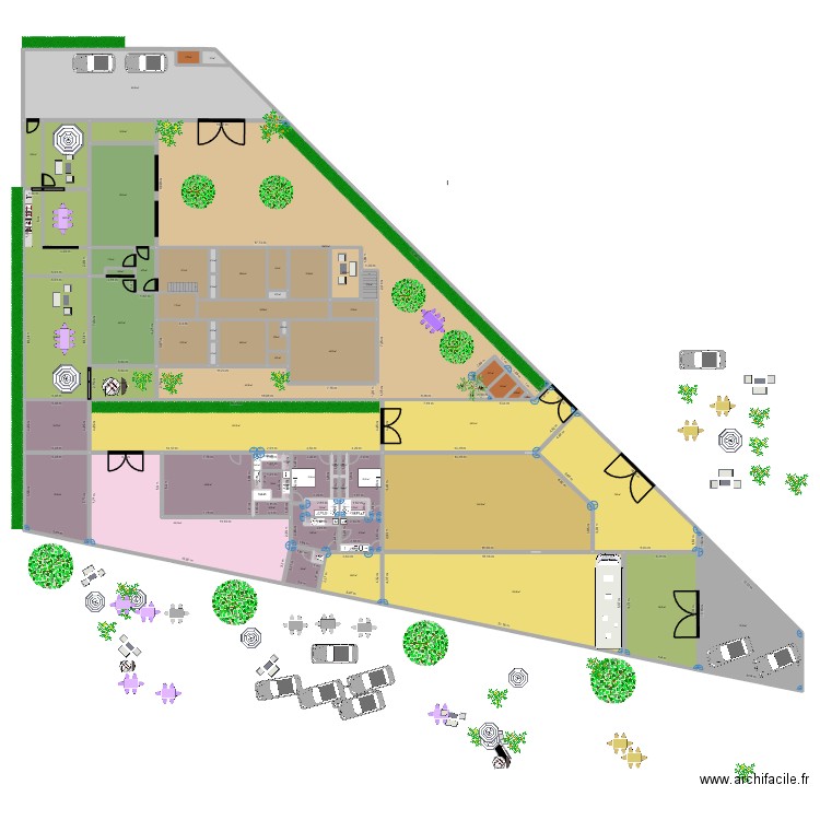 FOODTRUCK 0511A. Plan de 76 pièces et 1887 m2