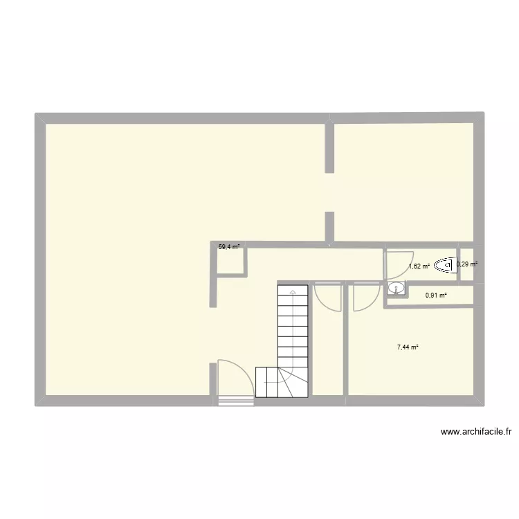 Moutier-1. Plan de 5 et 70 m² Moutier-1. Plan de 5 et 70 m²