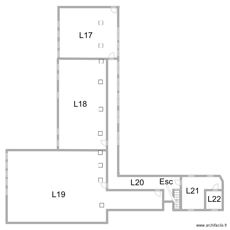 'R-1 Laboratoire. Plan de 6 pièces et 319 m2