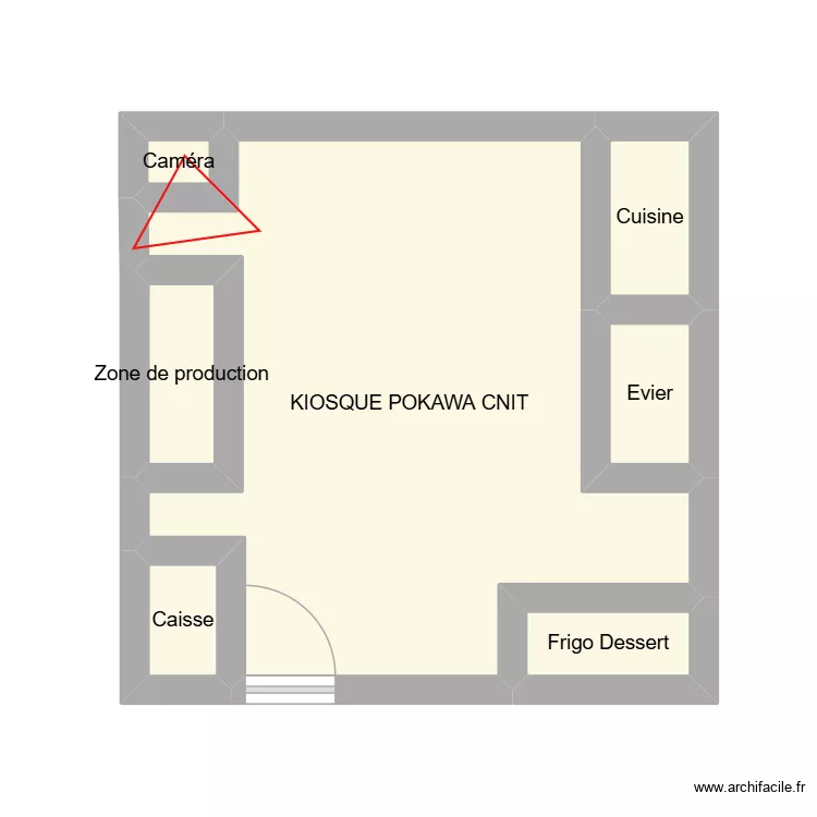 Kiosque Pokawa CNIT. Plan de 7 et 20 m² Kiosque Pokawa CNIT. Plan de 7 et 20 m²