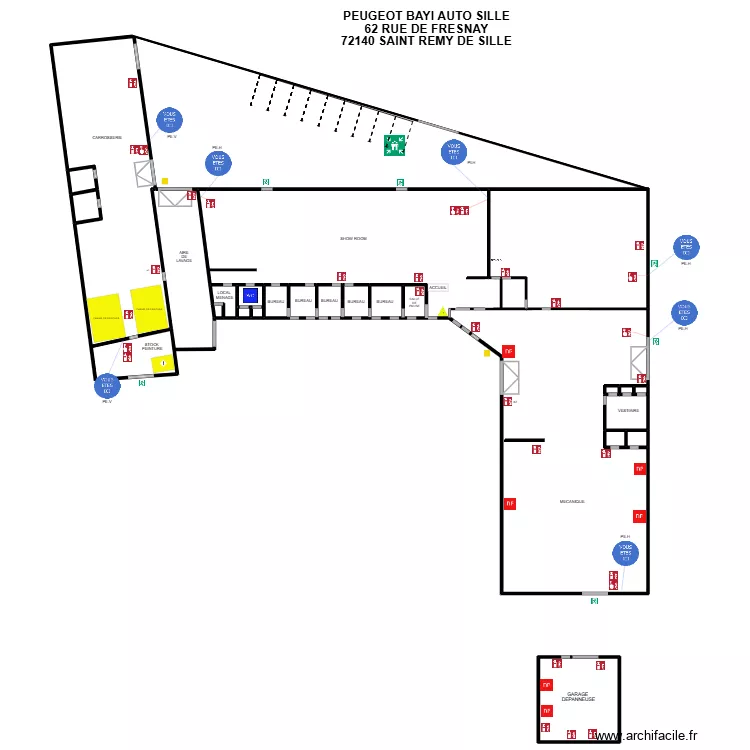 BAYI AUTO SILLE. Plan de 24  et 2048 m²