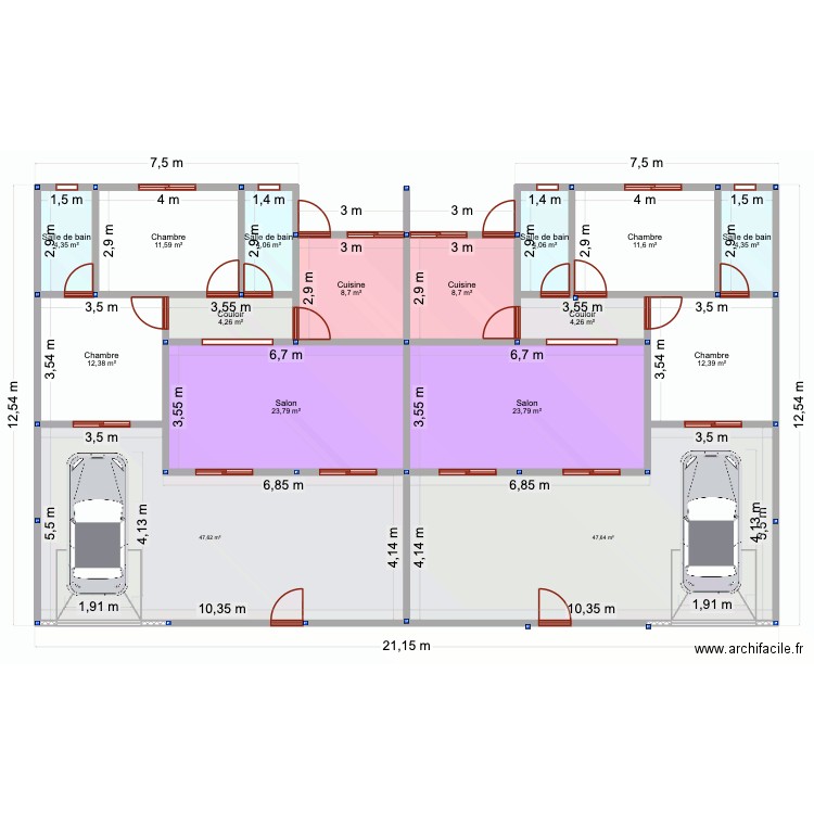 Plan Dabou Cote Ecole Jacq v11 F. Plan de 16 pièces et 234 m2