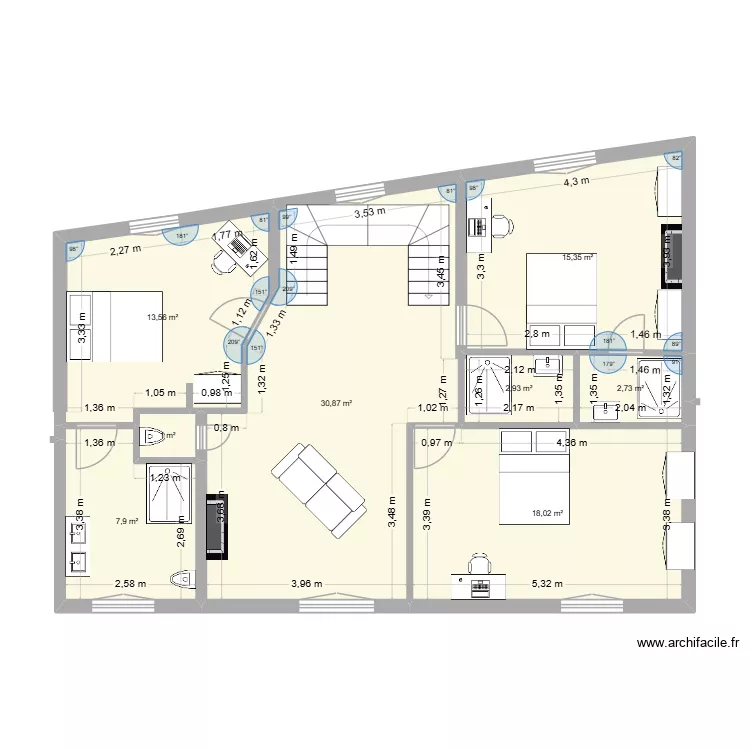plan Dulud 2eme etage variante2. Plan de 