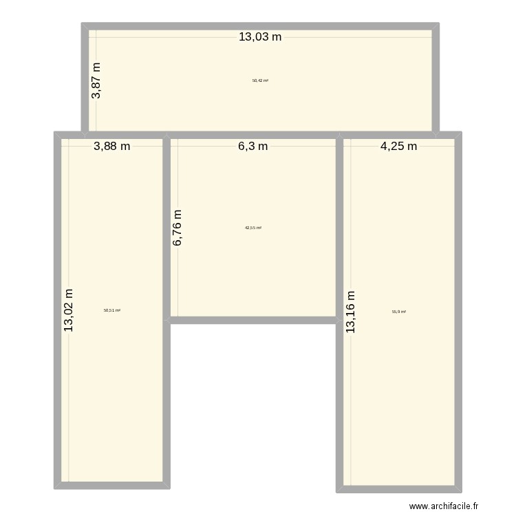 Construction 2. Plan de 4 pièces et 199 m2