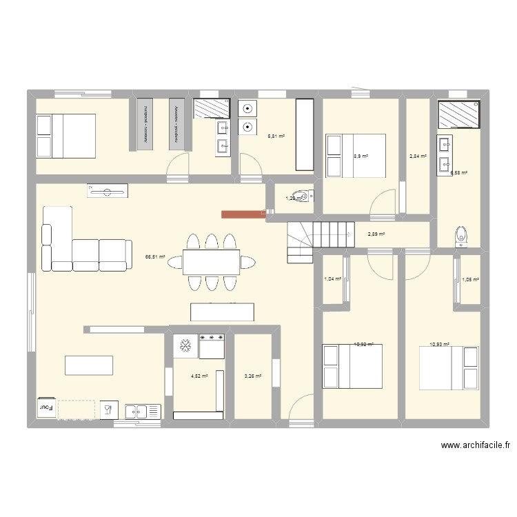 maison. Plan de 0 pièce et 0 m2