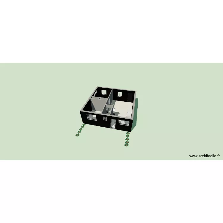 S+2 46m². Plan de 6 et 45 m² S+2 46m². Plan de 6 et 45 m²