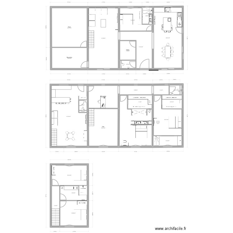 Fabilo Perso. Plan de 27 pièces et 393 m2