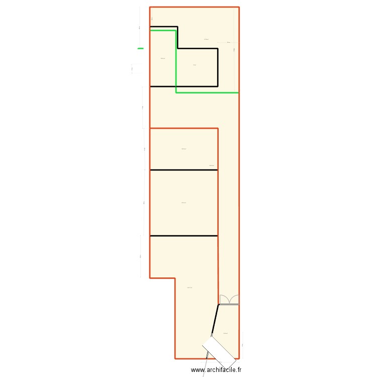 fond de terain. Plan de 8 pièces et 602 m2