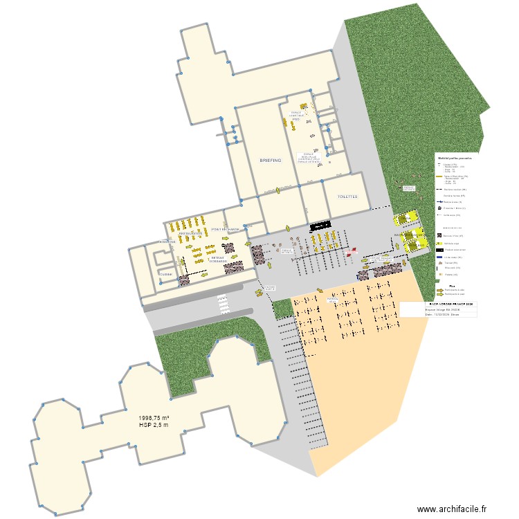 RAF25 - DINAN 3. Plan de 14 pièces et 5287 m2
