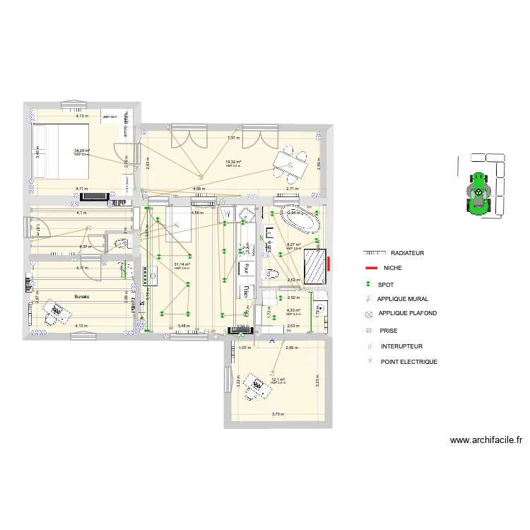 Plan Électrique Presbytère 16JAN2026 REV3. Plan de 0 pièce et 0 m2