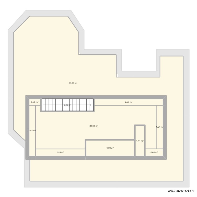 monclin combles. Plan de 33 pièces et 401 m2