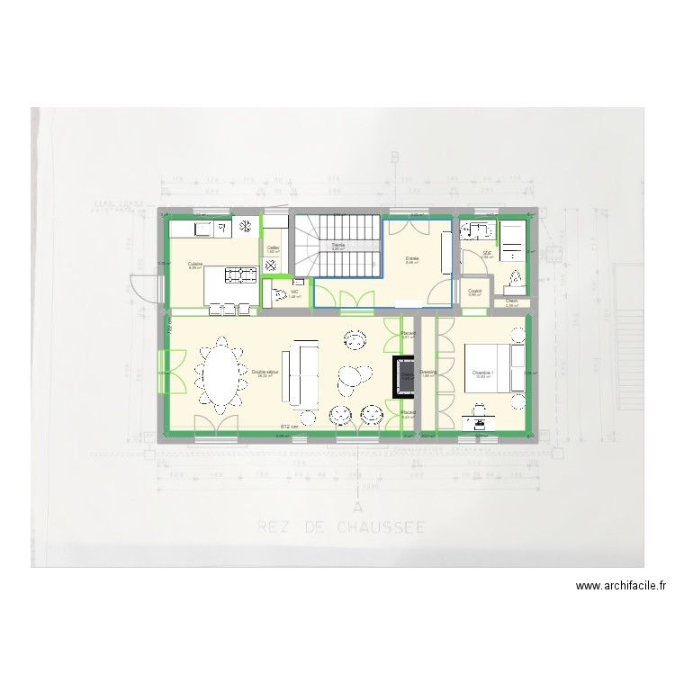 Maison_RocquesProjetIsolé. Plan de 73 pièces et 232 m2