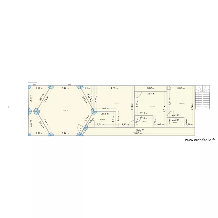 Mbo 2. Plan de 11  et 119 m²