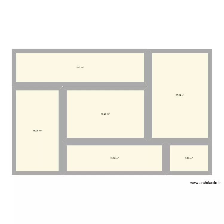 PLAN ETAGE G. Plan de 6  et 101 m²