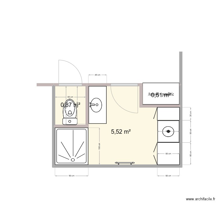 SDB La Plagne. Plan de 0 pièce et 0 m2