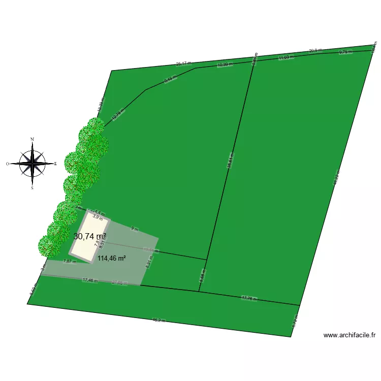 am&eacute;nagements exterrieurs. Plan de 