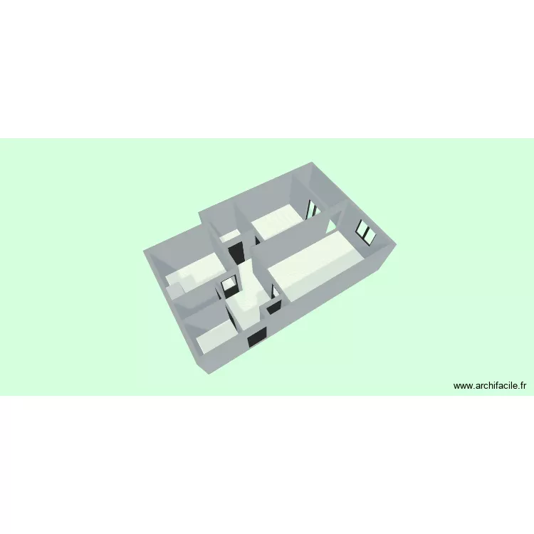 Apprt Brunhes. Plan de 8 et 55 m² Apprt Brunhes. Plan de 8 et 55 m²